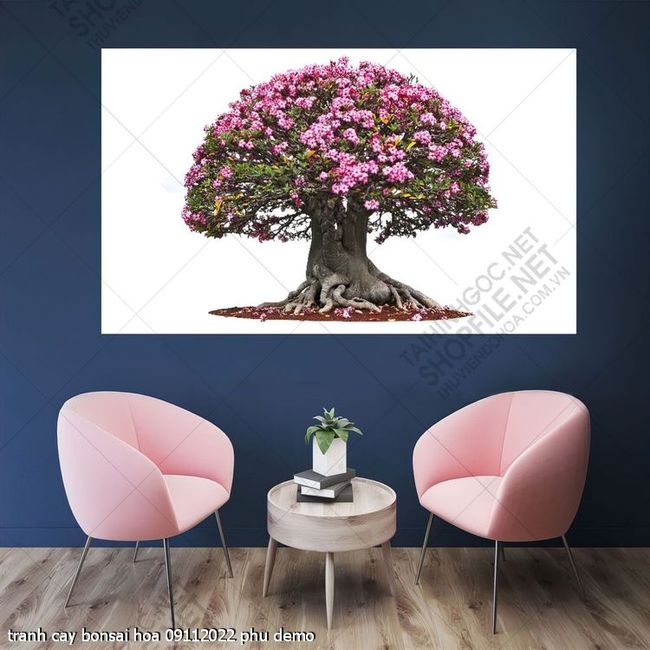 tranh cay bonsai hoa 09112022 phu